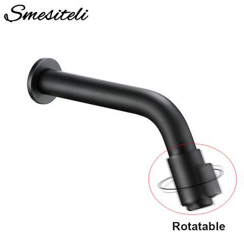 Smesiteli Mordern Matte Black Faucets Round Wall Mounted Single Hole Basin Faucets For Bathroom Kitchen ► Photo 1/6