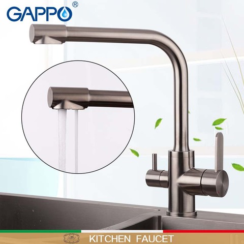 GAPPO Kitchen Faucets griferia with filtered water taps stainless kitchen faucets drinking water sink mixer waterfall tap ► Photo 1/6
