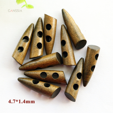 20pcs/lot Vintage brown color wooden horn toggle Wood buttons for kids Garment accessories(SS-7617) ► Photo 1/1
