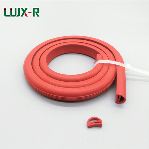 LUJX-R Silicone E Type Strip Red White E Shape Silicone Stirp Door Oven Freezer Door Oven Steaming Machine VMQ E Sealing Bar ► Photo 1/6