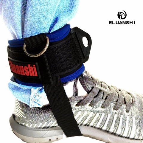 2pcs D-ring Ankle Anchor Belt Gym Leg Strap Fitness latex resistance bands crossfit rubber set stretch Training Unisex  ► Photo 1/6