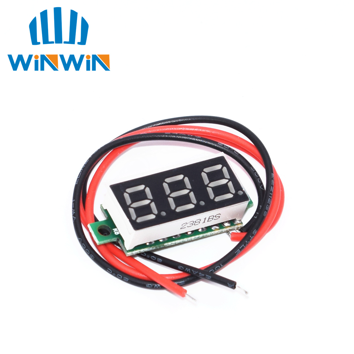 0.28inch Two Wire LCD Mini Digital DC Voltmeter Gauge Voltage Detector RED 