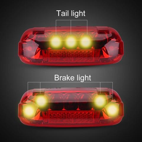 36V/48V Electric Bicycle Taillight Electric Bike Brake Indicator LED Rear Tail Light Warning Lamp Safety Night Cycling Accessory ► Photo 1/6