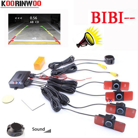 Koorinwoo Original 16.5MM Car parking Sensor Dual Core Video system Image Parktronic jalousie Rear view mirror radar For Car ► Photo 1/6