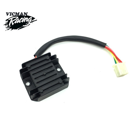 Motorcycle 4 Wires 4 Pins 12 Voltage Regulator Rectifier For 150-250CC Motorcycle Gy6 50 150cc Scooter Moped ATV Aluminium ► Photo 1/4