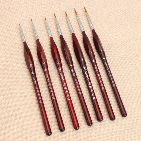 7Pcs Professional Sable Hair Paint Brush Set - Miniature Art Brushes for Drawing Gouache Oil Painting Brush Art Supplies ► Photo 1/6