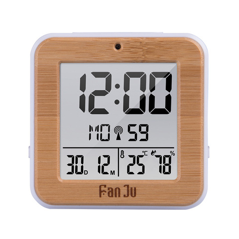 FanJu Digital Alarm Clock LED DCF Radio Dual alarm Automatic Backlight Electronic Temperature Humidity Table Time Office Gift ► Photo 1/6