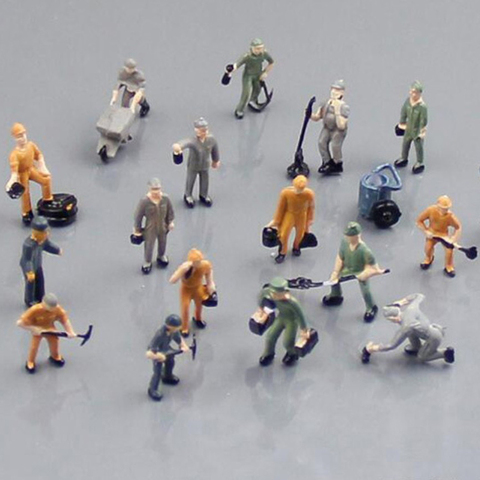 1/87 Scale Resin People Figure Model - Assorted Platelayer for Train Roadway Scenery Decoration Railroad Worker Model Toys ► Photo 1/1