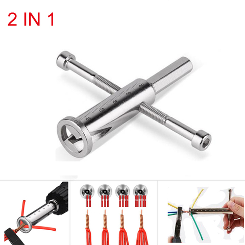 2 In 1 Electrical Twist Wire Tool Stripper Metal Cable Twisting Tool Quick Connector Wire Twisting Pliers ► Photo 1/6