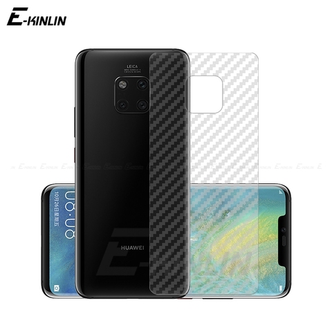 Back Cover Screen Protector For Huawei Mate 40 30 30E RS 20 20X X 5G 10 9 Lite Pro Plus 5G Carbon Fiber Sticker Film Not Glass ► Photo 1/6