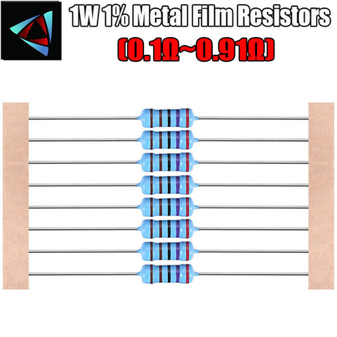 20pcs 1W 1% Metal film resistor  0.1 0.12 0.15 0.18 0.2 0.22 0.24 0.27 0.3 0.33 0.39 0.47 0.5 0.56 0.62 0.68 0.75 0.82 0.91 ohm ► Photo 1/2