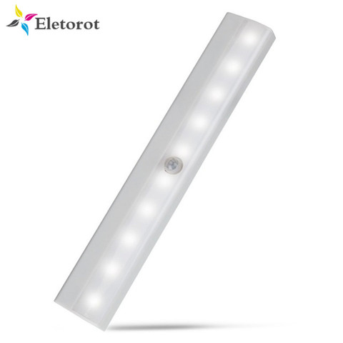 Motion Sensor Night Light Potable 10 LED Closet Lights Battery Powered Wireless Cabinet  IR Infrared Motion Detector Wall Lamp ► Photo 1/6