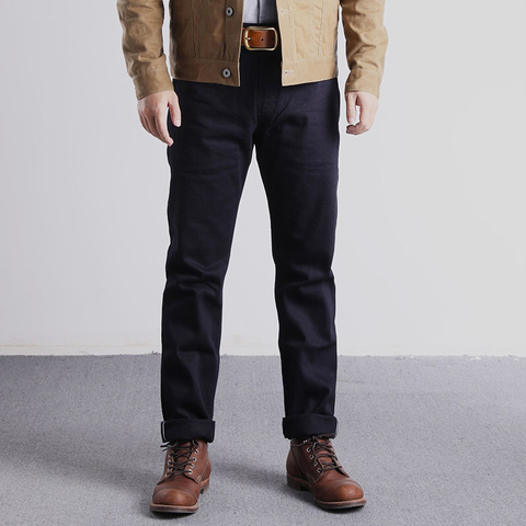 Red Tornado Selvedge Denim Officer Chino Vintage WW2 Military Trousers Slim Fit Blue-Black ONEWASH ► Photo 1/6