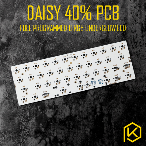 daisy 40% Custom Mechanical Keyboard Kit Supports TKG-TOOLS Underglow RGB led PCB 40% programmed mx alps matias double spacebar ► Photo 1/6