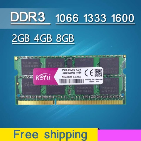 Sale Ram DDR3 4GB 8GB 2GB 1066 1333 1600 1066mhz 1333mhz 1600mhz DDR3L DDR3 4GB 8GB SODIMM Sdram Memory Memoria Laptop Notebook ► Photo 1/6