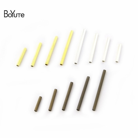 BoYuTe 500Pcs 2MM Outer Diameter 10MM 15MM 20MM 25MM 30MM Length Metal Brass Tube DIY Hand Made Jewelry Accessories Parts ► Photo 1/6