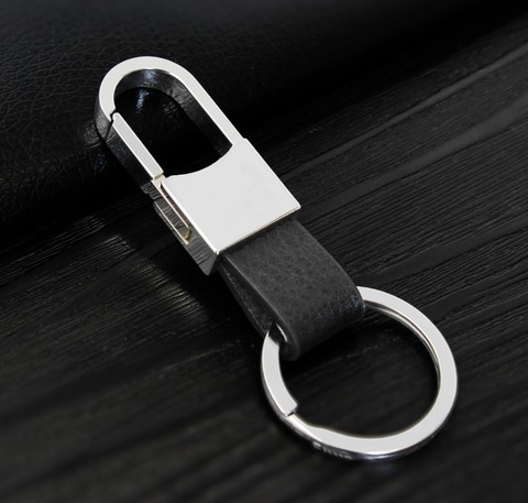 New Design Cool Luxury Manual metal Leather Keychains Key Ring Car Key ChainBusiness Gift For Man Women 17159 ► Photo 1/6