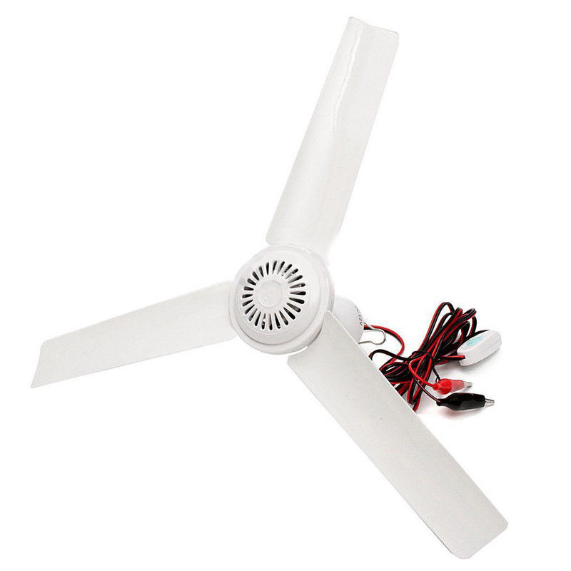 3 Leaves 12V 0.5A 6W Solar 3 Blade Ceiling Emergency Fan Powerful Caravan Camping with/without Switch 10㎡  2.5 m cord ► Photo 1/6