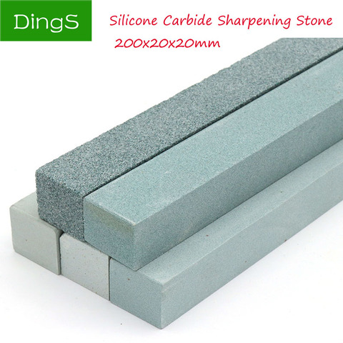 1pc 80-3000 Grit Square Jade Knife Sharpener Sharpening Stone Green Silicone Carbide Oil Stone Polish Grinding Tools 200x20mm ► Photo 1/5