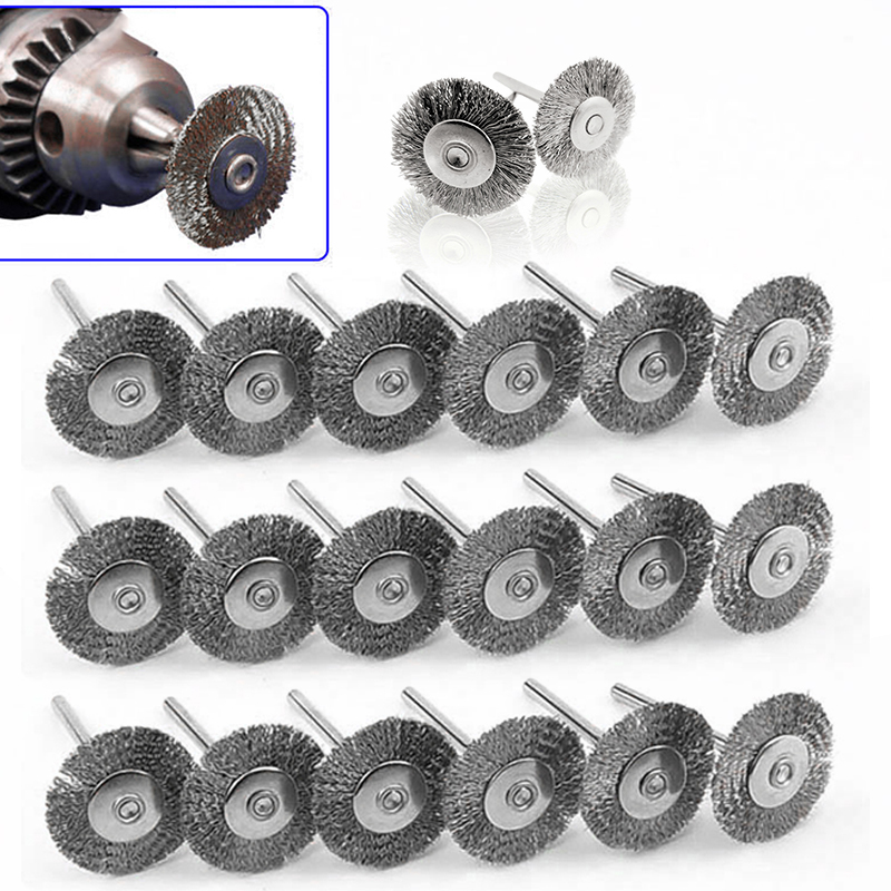 20Pcs 22mm Steel Wire Wheel Brushes for Metal Rust Removal Polishing Brush Steel Cutting Rotary Brush for Mini Drill Rotary Tool ► Photo 1/6