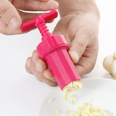 Practical Kitchen Cooking Tools Garlic press Crusher Presser screw squeeze Peeler Garlic Crusher Random Color ► Photo 1/6