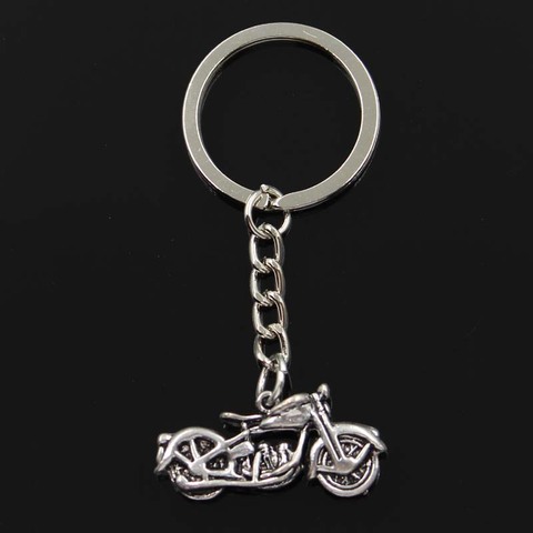 Fashion Motorcycle Motorcross Moto 34x16mm Pendant 30mm Key Ring Chain Bronze Silver Color Men Car Gift Keychain Dropshipping ► Photo 1/6