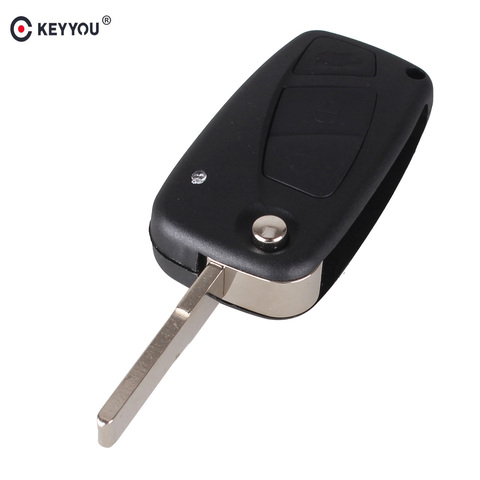 KEYYOU New 3 button 3 BTN For FIAT 3 button Punto Ducato Stilo Panda Flip Folding Remote Car Key  Shell Case Cover SIP22 blade ► Photo 1/6