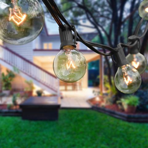 G40 Globe String Lights with 25 Clear Bulbs Hanging Indoor Christmas Lights Outdoor for Wedding Garland Fairy Lights Decoration ► Photo 1/6
