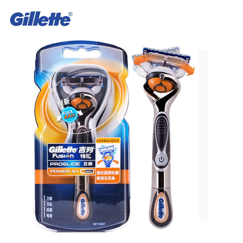 Genuine Gillette Fusion Proglide Flexball Power Razors Brands Men Electric Shavers 1 holder With 1 Blades Safety Razors ► Photo 1/6