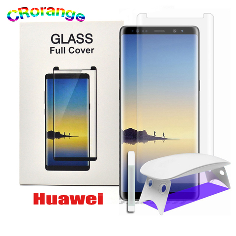 UV Full Glue Screen Protector For Huawei mate 30 pro mate 20 pro Tempered Glass UV Liquid for Huawei P30 Pro P40 Pro ► Photo 1/1