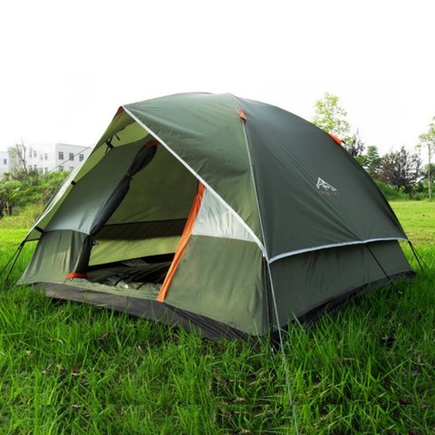 Waterproof Camping Hiking Fishing Tent Separated Dual Layer Travel Tent 4 Season Anti UV Beach Tent for 3-4 Person Family ► Photo 1/5