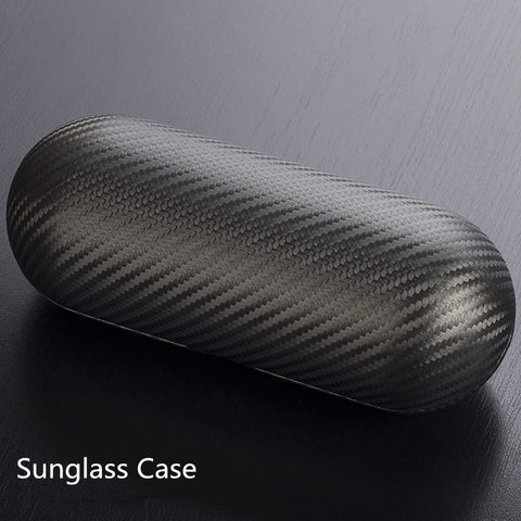 New 2022 Carbon Fiber Material Sunglass Case New Black Leather Men's Eyewear Case Ladies Glass Holder Protect Case ► Photo 1/6