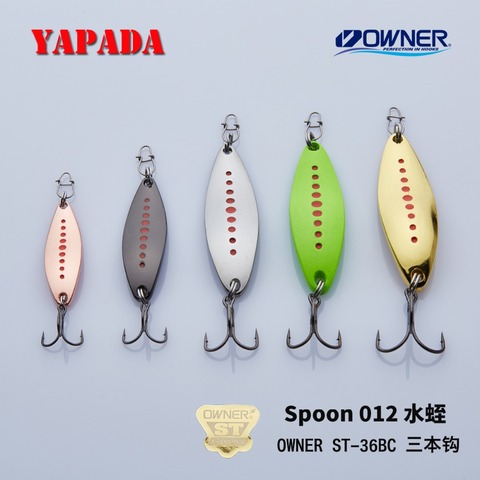 YAPADA Spoon 012 New Leech 3g/5g 38-45mm Multicolor strengthen Treble Hook Zinc alloy Metal Spoon Feather Fishing Lures Bass ► Photo 1/6