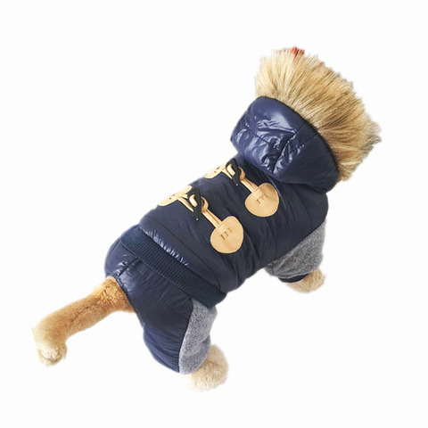 New Thickening Warm Jacket Winter Dog Clothes Pet Coat Clothing Hooded Jumpsuit Warm Clothes For Dogs ► Photo 1/6
