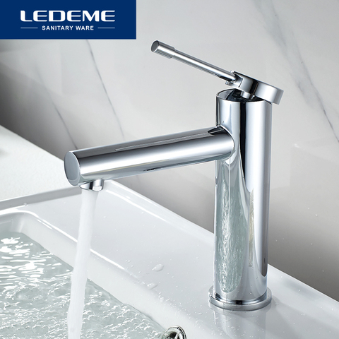 LEDEME Bathroom Basin Faucets Bathroom Single Handle Cold and Hot Mixer Basin Tap Water Bath Basin Faucet L1047 ► Photo 1/6