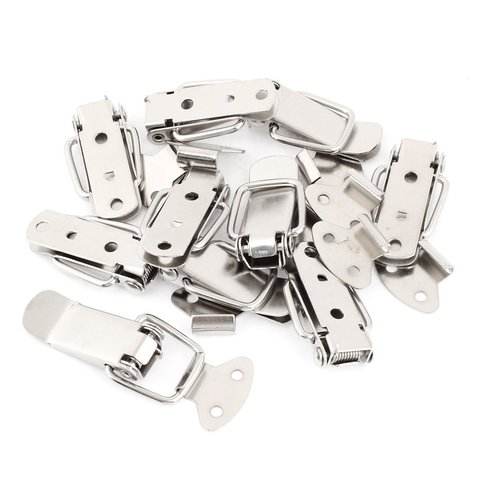 CLOS 10Pcs Cabinet Spring Loaded Iron Straight Loop Toggle Latch 45mm Length ► Photo 1/2