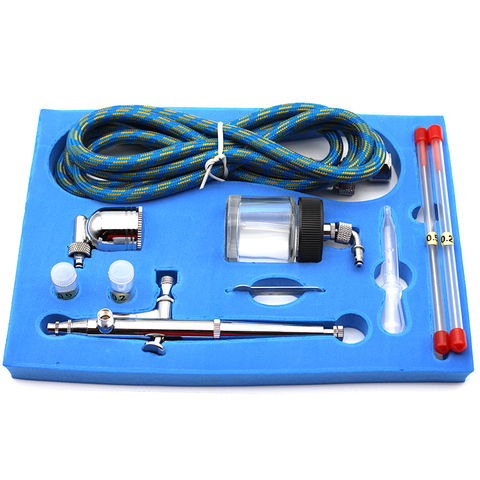 Spray Guns Dual Action Gun Airbrush With Compressor 0.3mm Kit For