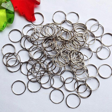 100pcs/lot 12mm chrome Stainless Steel Rings Crystal Chandelier Ball Parts Bead Curtain Accessories Connecting Octagon Beads ► Photo 1/5