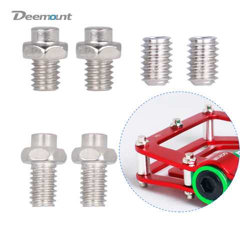 Deemount 10PCS M4 Bicycle Pedal Studs Steel Anti-ski Bolts Pin Nail for Cycle Pedals Bike Accessories ► Photo 1/6