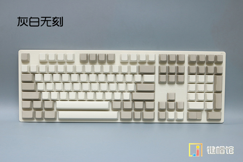 Enjoypbt mechanical keyboard keycaps 121 keycap thick PBT blank print cherry height 104 game keyboard keys retro gray white ► Photo 1/4