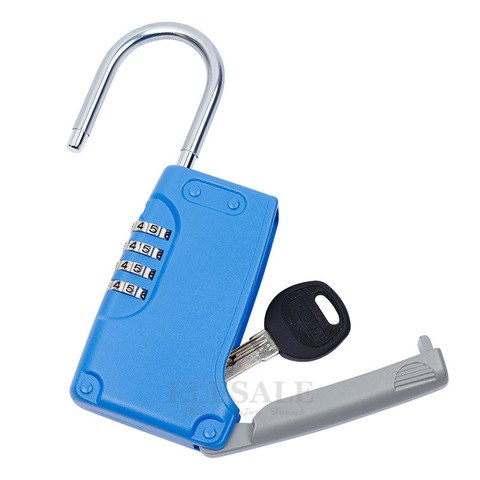 4-Digital Password Combination Hook Lock Mini Metal Home Key Secret Box Storage 