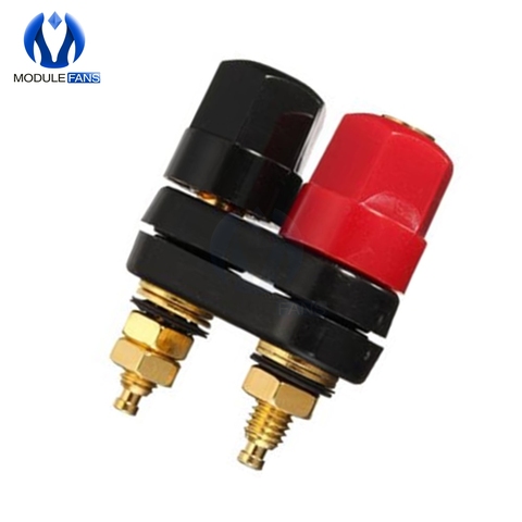 Connecter Banana Plug Gold Plate Connector Terminal Banana Plugs Binding Post in Wire Connectors 4MM Red Black Diy Electronic ► Photo 1/5