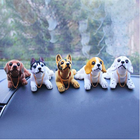 Bobble Head Dog Car Dashboard Doll Auto Shaking Head Toy Ornaments Nodding Dog Car Interior Furnishings Decoration Gift ► Photo 1/6