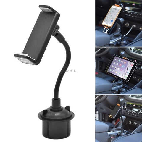 Car Vehicle Drinks Cup Holder Phone Mount Holder 360 Degree Rotatable Cradle with Longer Neck for mobile phone and tablet ► Photo 1/6