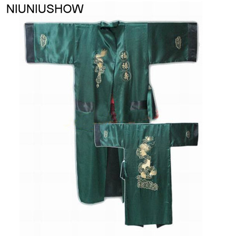 High Quality Black Satin Robe Asian Inspired Small & Plus Size Silk Kimono 