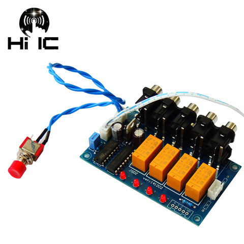 4 Input 1 Output Lossless Audio Source Signal Switcher Switch Selector Board Box Sound HiFi Audio Signal Splitter ► Photo 1/1
