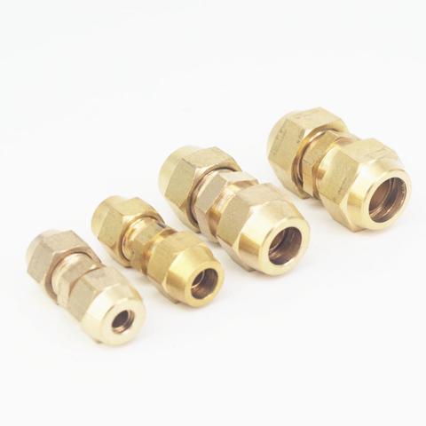 Flare Fit Tube O/D 6/8/10/12/14mm Brass Connector Fitting Air tool Fitting With Nuts ► Photo 1/3