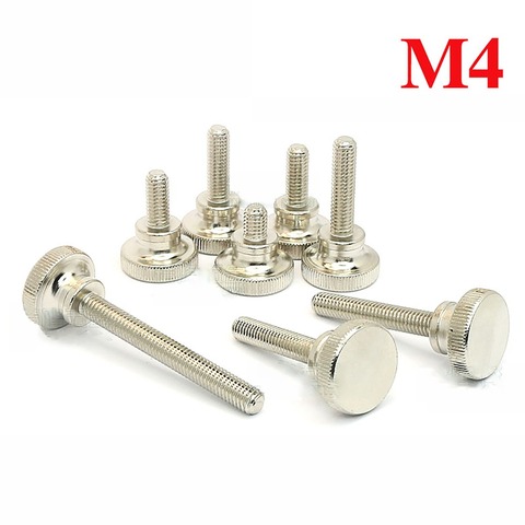 5/10/20Pcs GB834 M4 Carbon Steel Knurling Head Knurled Thumb Screw Hand Tighten Curtain Wall Glass Lock Screws ► Photo 1/5