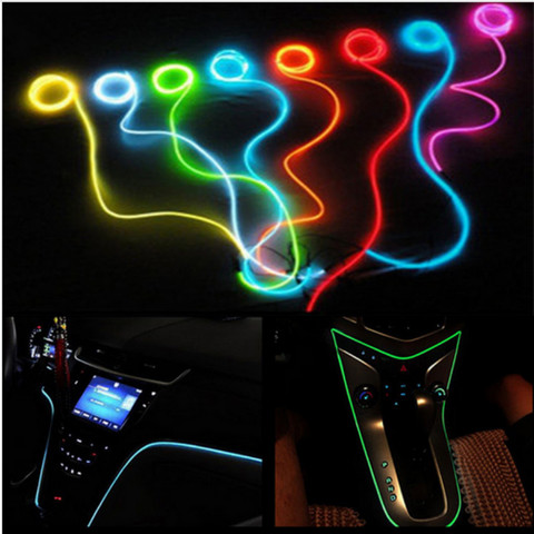 2m Car Interior Atmosphere Lights Styling Sticker For Audi A3 A4 B6 B8 B7 B5 A6 C5 C6 Q5 A5 Q7 TT A1 S3 S4 S5 S6 S8 Accessories ► Photo 1/6