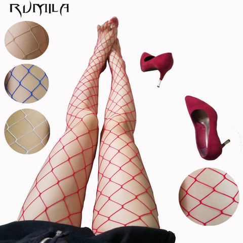 White red SEXY women high waist fishnet stocking fishnet club tights panty knitting net pantyhose trouser mesh lingerie TT016 ► Photo 1/6